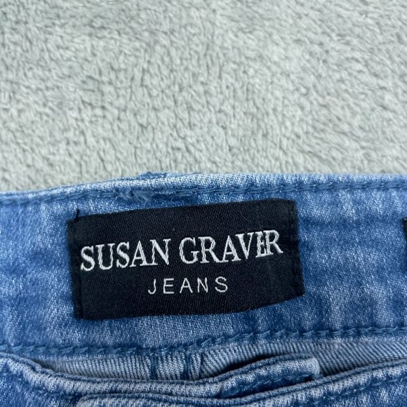 Susan Graver Tapered Stretch Denim Repreve Jeans Medium Wash (28”) a1556 - Picture 5 of 11